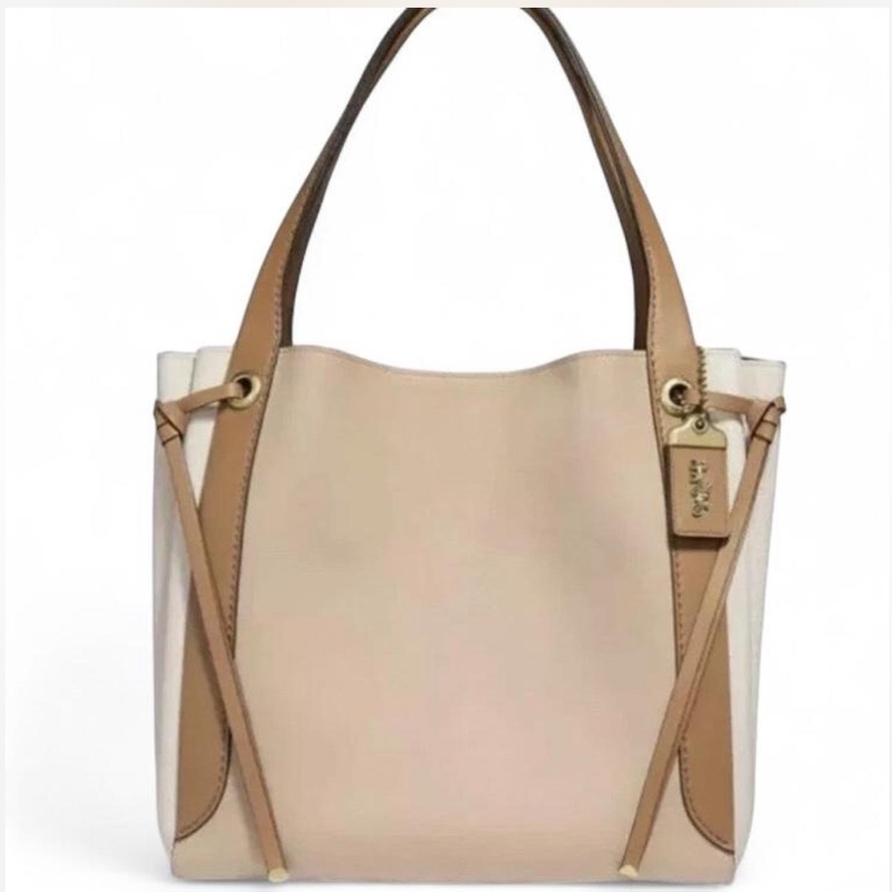 😍🩵COACH Colorblock Harmony Hobo soft smooth leather w/lux suede liner EUC🩵